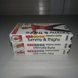 Redbook Workout Series VHS Lot | Ultimate Abs Buns Tummy Thighs | Vintage Fitnes